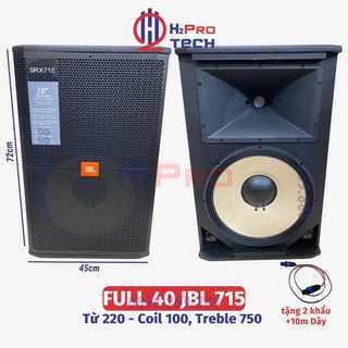 Loa Full 40 Jbl 715 1600W Từ 220 Coil 100, Treble 750 ( Giá 1 Cái ), Loa Fun Bass 40  Cn Xịn Chuyên Sự Kiện - H2Pro Tech