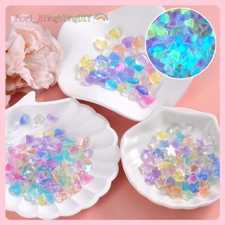 Set 10 charm hình ngôi sao, trái tim trang trí móng tay