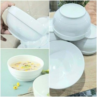 Bát tô canh trắng sứ có ngấn 6inch 16cm , tô bún ,tô cháo
