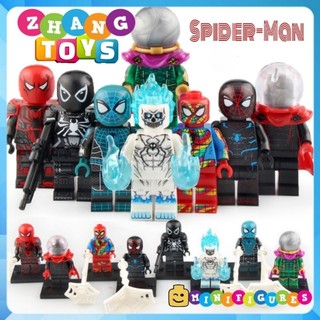 Đồ chơi Xếp hình Spider man gồm Agent Venom - Ghost Rider - Mysterio Người nhện Minifigures Koruit KT1028