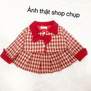 Sét dạ bé gái kẻ caro kèm chân váy
