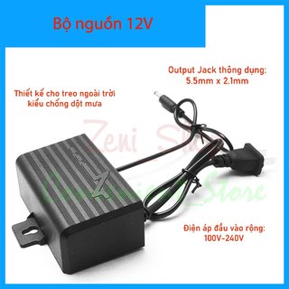 Nguồn adapter 12V-2A dành cho camera, modem, router Ngoài trời và trong nhà