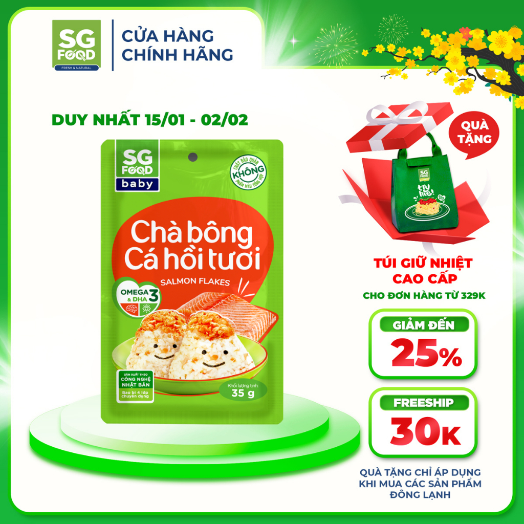 Chà bông Cá hồi tươi ngon cao cấp SGFood 35g