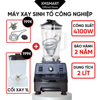 [Nhập XMSMART24 Giảm50k]Máy Xay Sinh Tố Công Nghiệp 4100W SILVER CREST  SC-4199 : Xay đá, xay thịt, rau củ quả - XMSMART