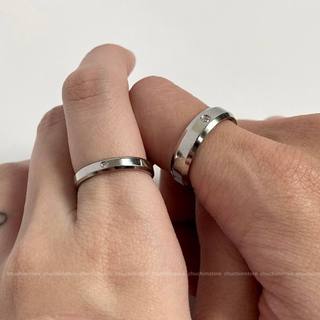 Nhẫn Đôi Tình Yêu Kiểu Dáng Basic Unisex - THÉP KHÔNG GỈ