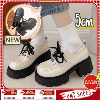 [SẴN-LOẠI1] Giày nữ oxford ulzzang lolita độn đế bằng cao to bự dày da bóng/trơn mũi vuông phong cách hàn quốc đẹp mới