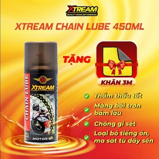 [Tặng khăn lau xe 3M]Chai Xịt Dưỡng Sên Xích Mô Tô, Xe Máy Xtream 450ml