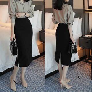 CHÂN VÁY BÚT CHÌ CHẤT VẢI UMI HÀN CAO CẤP CO GIÃN 4 CHIỀU MP186