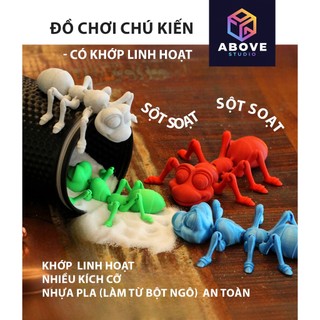 Mô hình chú kiến có khớp chuyển động linh hoạt, đồ chơi giáo dục, sản phẩm in 3D