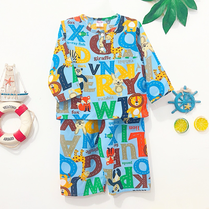 TOLEXINH  Bộ tole tay dài quần dài bé trai - Vải loại 1