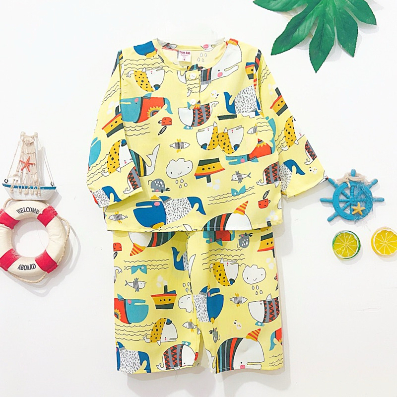 TOLEXINH  Bộ tole tay dài quần dài bé trai - Vải loại 1