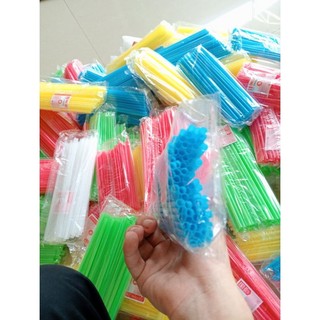 𝐂𝐎𝐌𝐁𝐎 𝟏𝟎 Bịch Ống Hút Nhựa Miềm , Gói 70 Ống