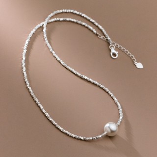 Dây chuyền bạc Ý s925 mặt hạt ngọc siêu đẹp D9863 - AROCH Jewelry