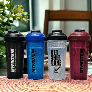 Bình nước bình lắc thể thao 700ml tập gym tặng kèm lắc lò xo
