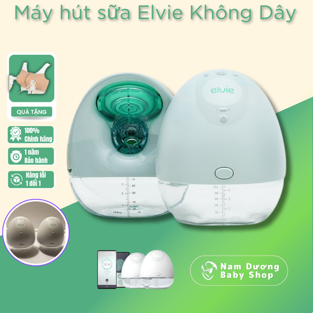 Máy hút sữa không dây Elvie – Thông minh, rảnh tay và yên tĩnh [ Nhập Khẩu Anh Quốc ]