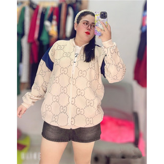 Áo khoác nỉ chữ bigsize - kèm ảnh thật