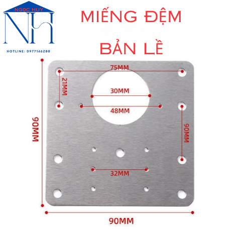 Miếng đệm sữa bản lề tủ, Miếng thép sữa bản lề tủ bếp inox 304