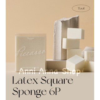 Mút Tán Kem Nền Piccasso Latex Square Sponge 6P