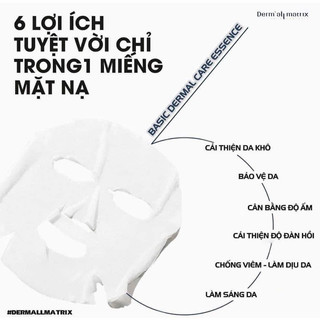 Mặt nạ Derm all Matrix Dưỡng Ẩm, Trắng Da [Hộp 10 miếng]