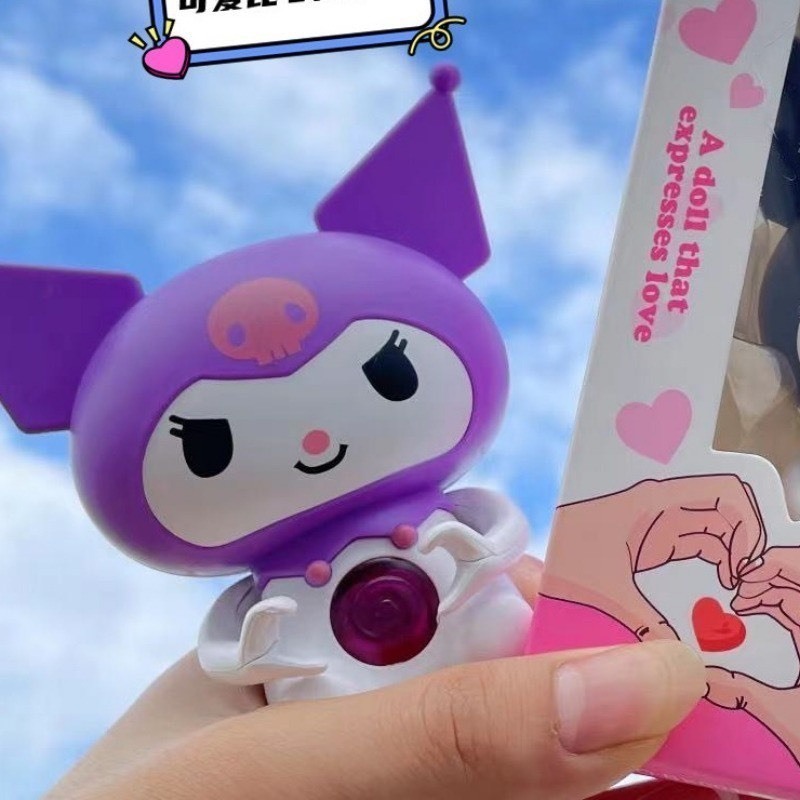 Đồ Chơi Cinnamoroll Trái Tim Phát Sáng Nói I Love You, Móc Khóa Kuromi, Quà Tặng Vallentine