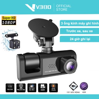 Camera hành trình V380 MAX 3 mắt ghi hình tốc độ cao full HD 1080p hồng ngoại siêu nét