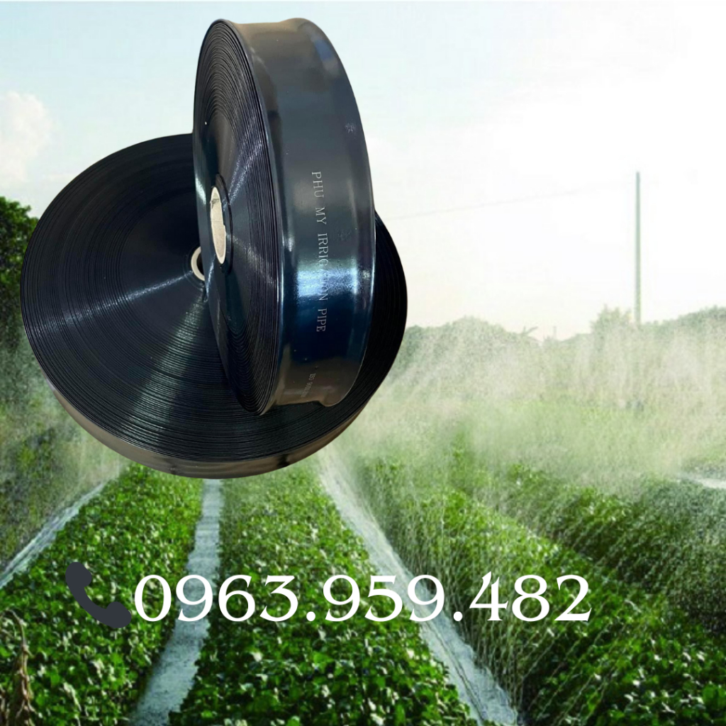 Dây tưới phun mưa 5 lỗ chéo phi 34mm cuộn 150 mét