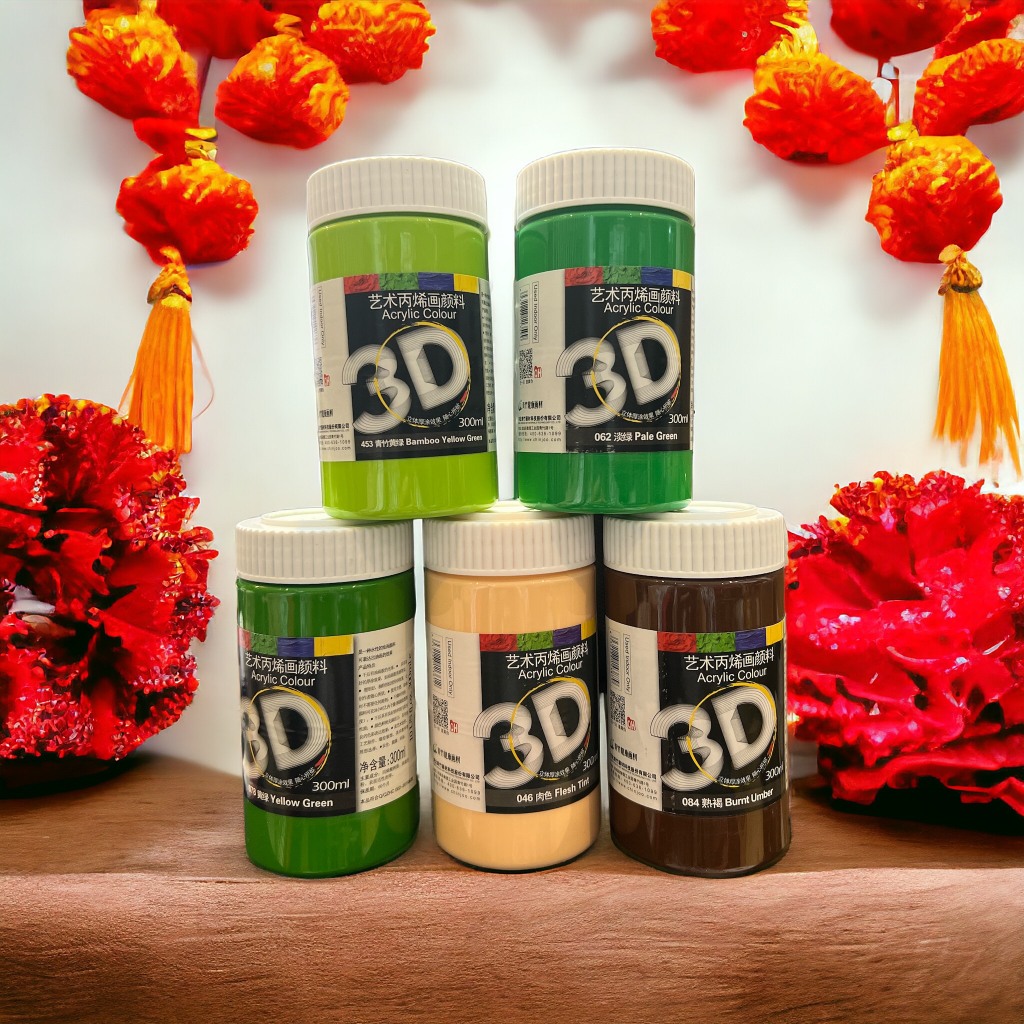 Màu Acrylic 3D 300ml vẽ tranh tường,tên vải,....
