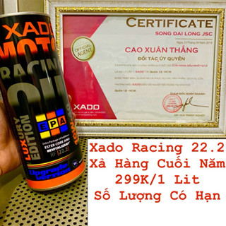 Xado Racing V3 22.2 + RED BOOST - Dầu Nhớt Cao Cấp XADO LUXURY MOTO RACING OIL 4T 10W-40 MADE IN EU