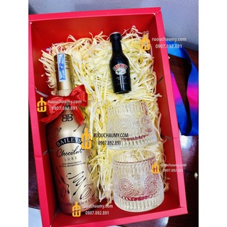 Hộp quà bailey 700ml + 1 chai bailey mini + 1 ly thủy tinh