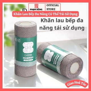 Khăn lau bếp đa năng dạng cuộn có thể tái sử dụng tiện lợi