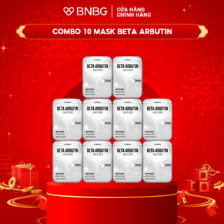 Combo 10 Mặt Nạ Beta Arbutin Dưỡng Trắng, Làm Đều Màu Da Foodaholic Beta Arbutin Whitening Mask 23ml
