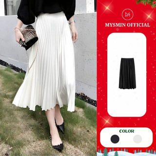  Chân váy dập ly cạp chun chất umi hàn CAO CẤP MS7777 