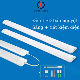 Đèn led thanh ốp trần treo tường 60/120 cm đèn led thanh lọc hình bán nguyệt có thể nối dài Camplos công suất 24/80W