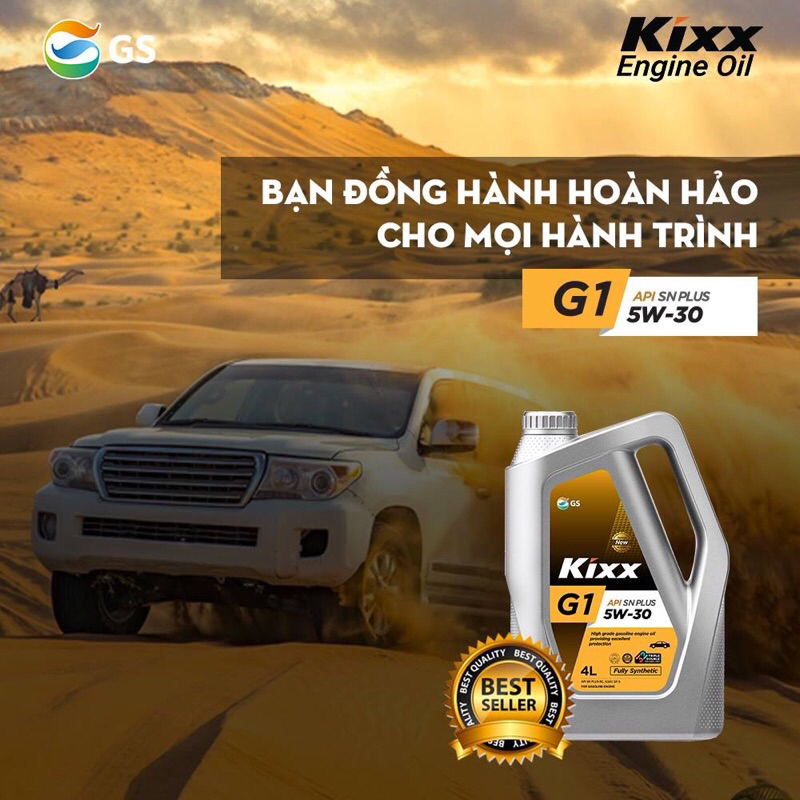 Kixx G1 SN PLUS 5W30 Fully Synthetic (4L) - Dầu động cơ xăng chất lượng cao