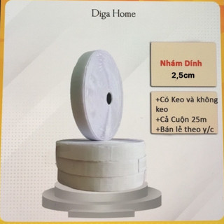 Nhám dính gai nhám 2,5cm - mặt bông ,dán xé-rèm cửa sổ-có keo sẵn 1m
