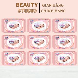 Thùng 18 gói khăn ướt hương thơm dịu nhẹ Bobby mềm mại 100 tờ/gói