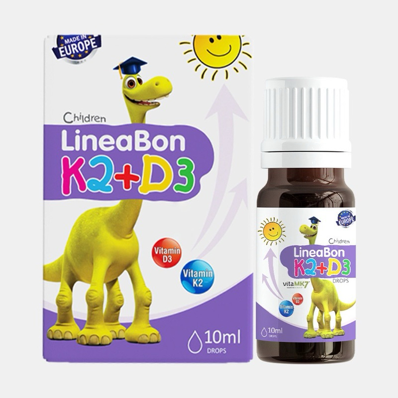 LINEABON Vitamin K2 D3 / Imochild - D3 K2 MK-7 và DHA - Hỗ trợ bé phát triển chiều cao và trí não, bổ sung - FTL