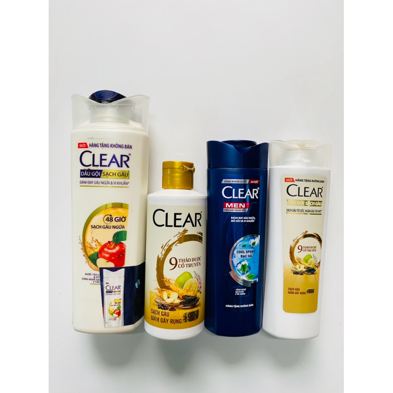 Thanh lý 10 chai Dầu gội đầu Clear các loại HSD tháng 5/2026