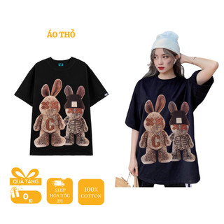  Áo Thun Thỏ Unisex Form rộng 100% Cotton 2 chiều không phai Local Brand - AC316