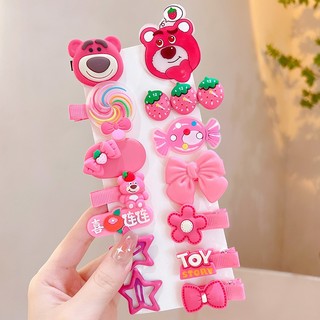 Vỉ 14 kẹp cột tóc cho bé gái nhiều mẫu dễ thương -sét cột tóc bé gái