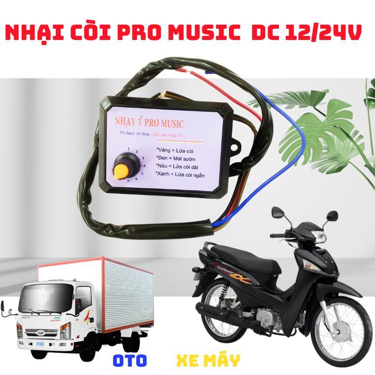 Nhai 3 pro music. Nhại 3+Pro 8 chế độ còi hơi, còi điện 12/24v bảo hàng 3 tháng.