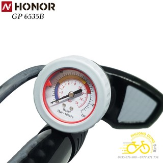 Bơm sàn xe đạp HONOR GP 6535B - Đế thép