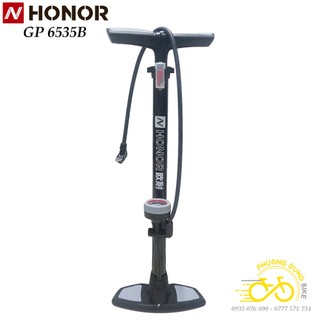 Bơm sàn xe đạp HONOR GP 6535B - Đế thép