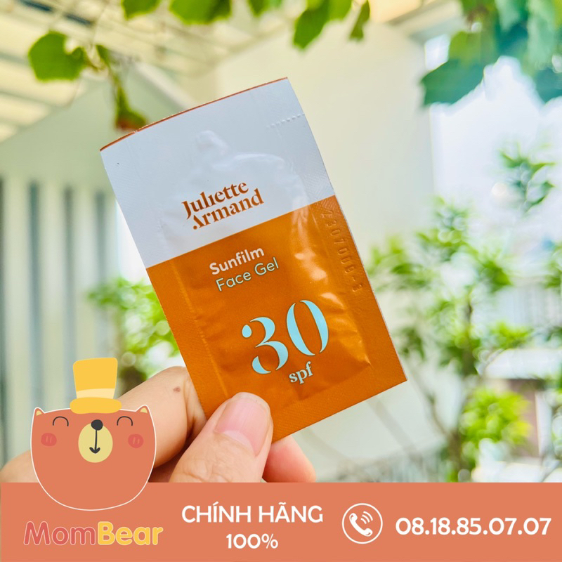 [Sample] Gel tạo màng chống nắng không bết dính Juliette Armand Sunfilm Face Gel SPF30 2ml