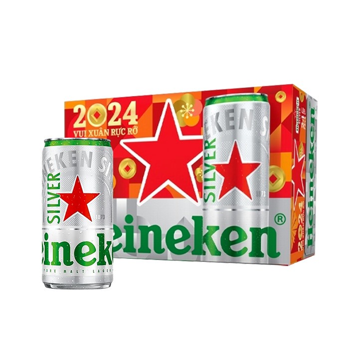 [Q.3] Thùng 24 lon bia Heineken Silver 330ml/lon