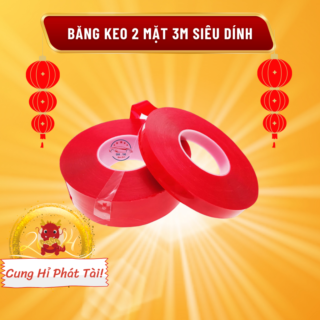 Băng Keo 3M Trong Suốt - Băng Keo 2 Mặt Cường Lực Siêu Dính  - Băng Dính 2 mặt cường lực 3M Cao Cấp