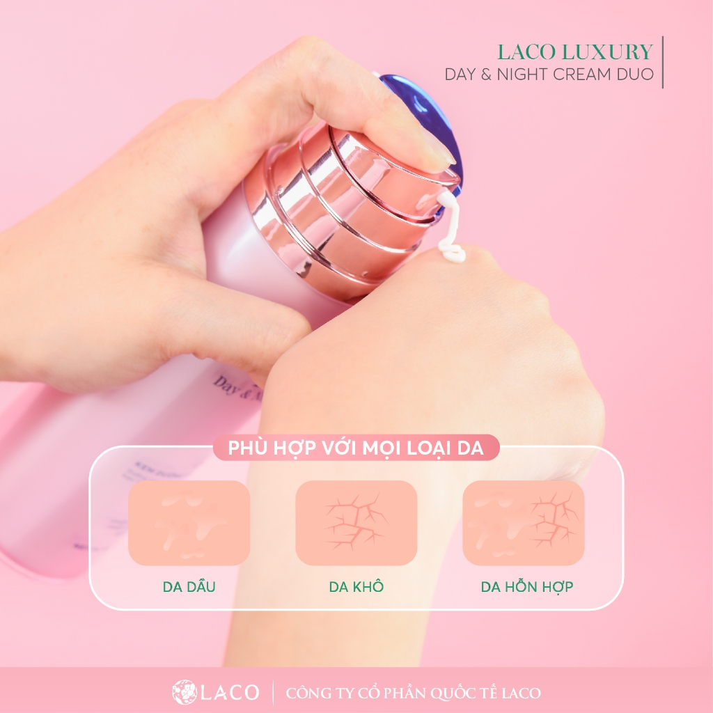 Kem Dưỡng Da NGÀY và ĐÊM LACO 54ml  bảo vệ da trước tác hại của tia UV, cho làn da tươi sáng và khỏe hơn | BigBuy360 - bigbuy360.vn