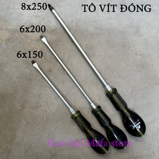 Tua vít đóng Kapusi 6x150, 6x20, 8x250 - Tô vít đóng 6, 8, 10 inch đầu bake (+) và đầu dẹt (-) đủ kích thước