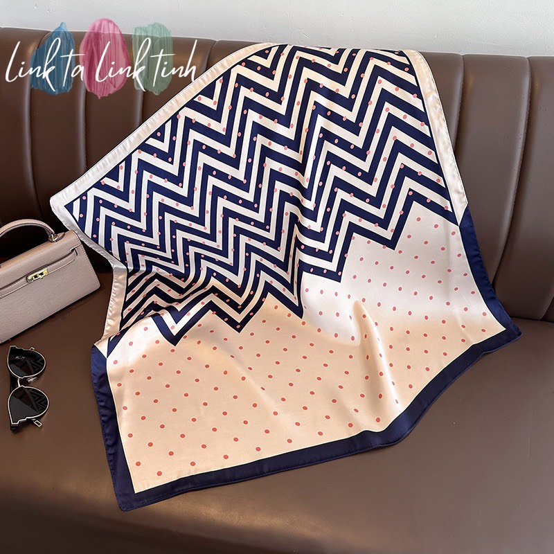 Khăn Vuông Lụa 70x70 CAO CẤP - Khăn Vuông Bandana - khăn lụa vuông Vintage size 70x70 cm - LINK TA L