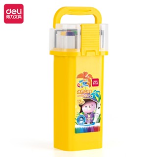  Bút Màu Dạ Marker 2 Đầu Cho Học Sinh Deli HM106 Màu Có Thể Rửa Giặt Sạch Calligraphy Tô Màu Đi Nét Vẽ Tranh 